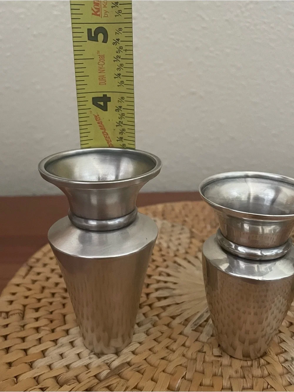 NIB Restoration Hardware Silver Jerome Demi Bud Vases Set of 3